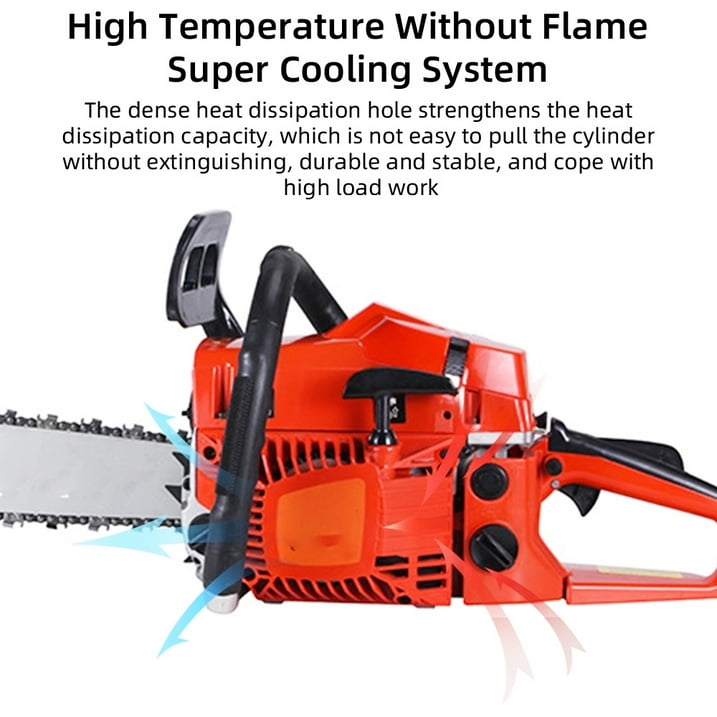 Gas Chainsaw, 20'' Bar Chain 58cc Gasoline Engine Anti-Vibration Handle Red
