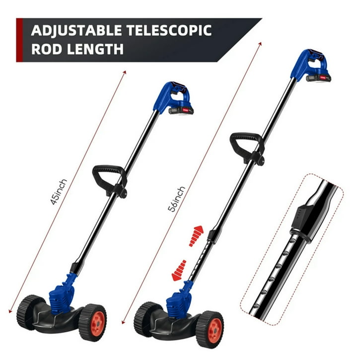 Electric Weed Eater Lawn Edger Cordless Grass String Trimmer Cutter 24V &Battery