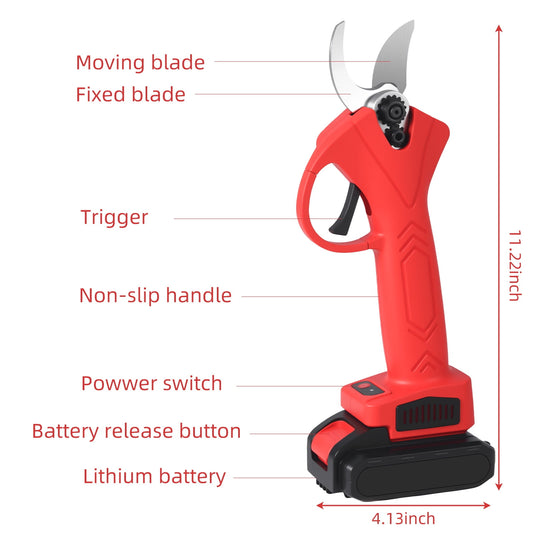 30mm Cordless Electric Branch Scissors Pruning Shear Pruner Ratchet Cutter