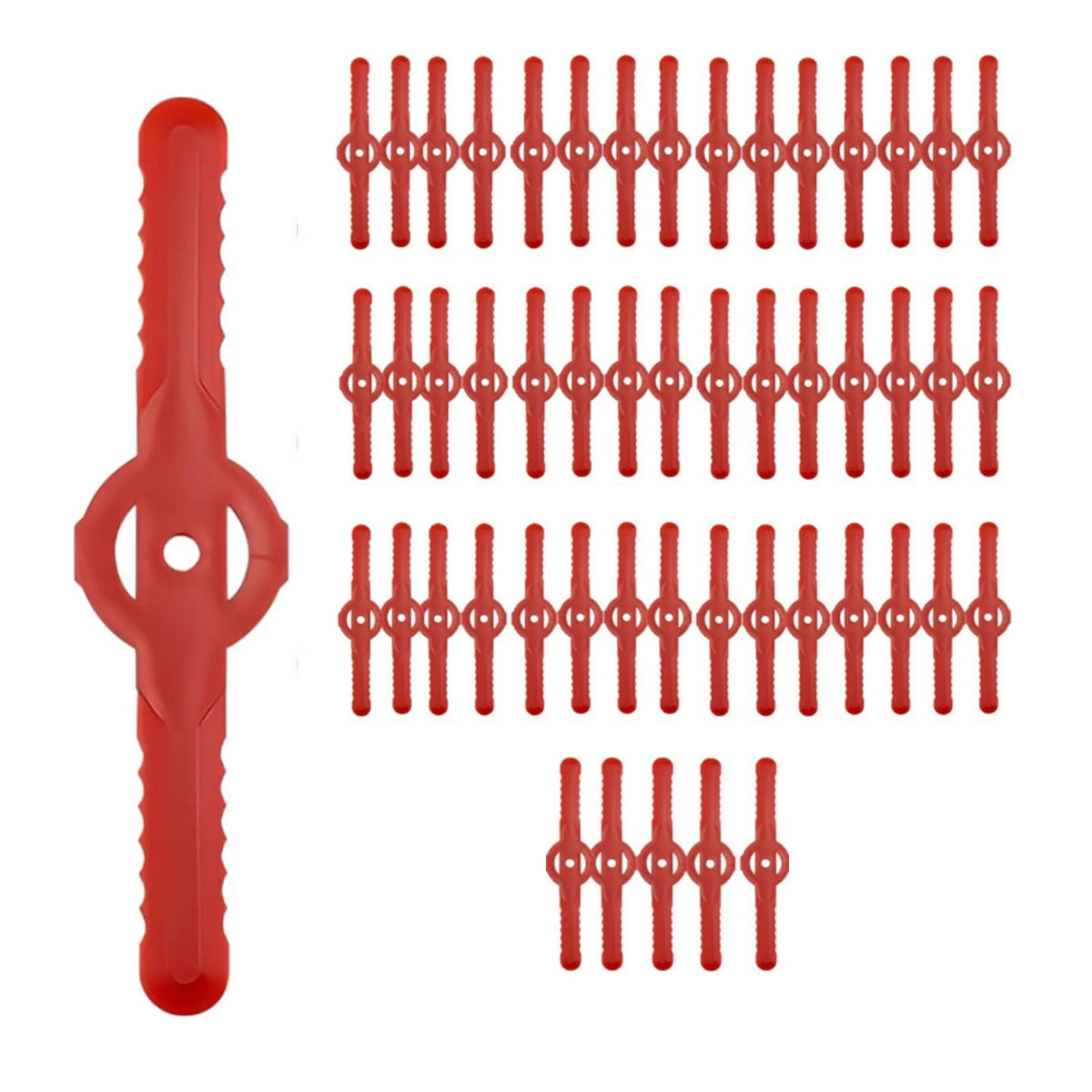 String Trimmer Head Blades, 100PCS Weed Eater Blades Nylon Replacement Plastic Trimmer Head Blades