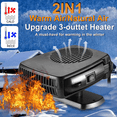360° 200W Car Heater DC 12V Heating Cooling Fan Windshield Defroster Demister US