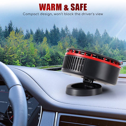 150W 12V Windshield Defroster Portable Car Heater Fast Heating Cooling Dryer Anti-Fog 360 Rotate Auto Fan