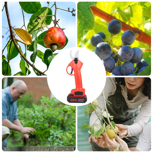 30mm Cordless Electric Branch Scissors Pruning Shear Pruner Ratchet Cutter