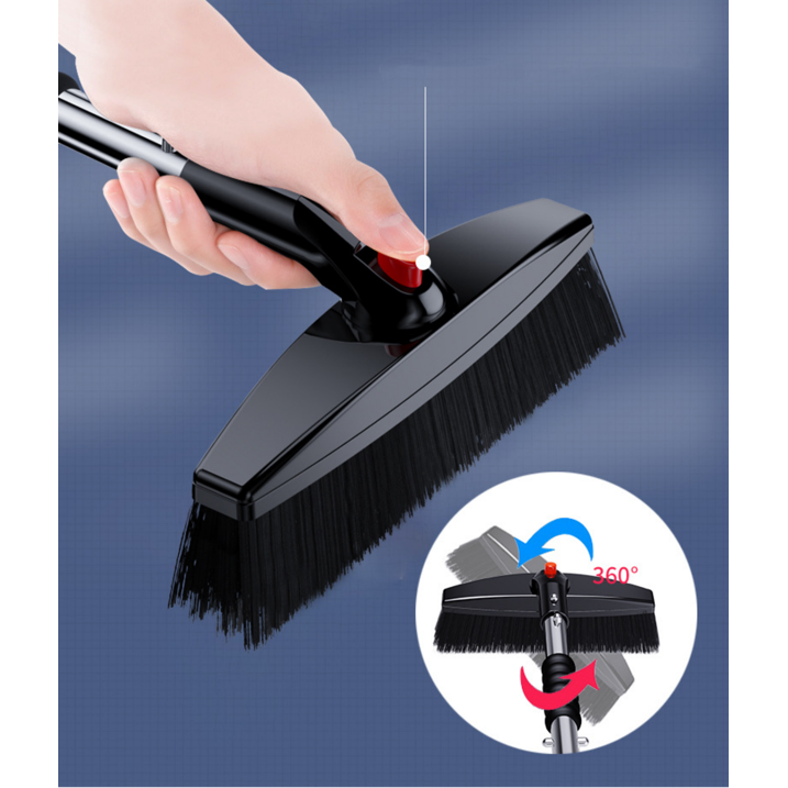 37" Detachable Car Snow Shovel & Ice Scraper Combo, 360° Rotating Snow Broom with Scratch-Free Nylon Bristles & Warm Foam Grip for Car Truck SUV