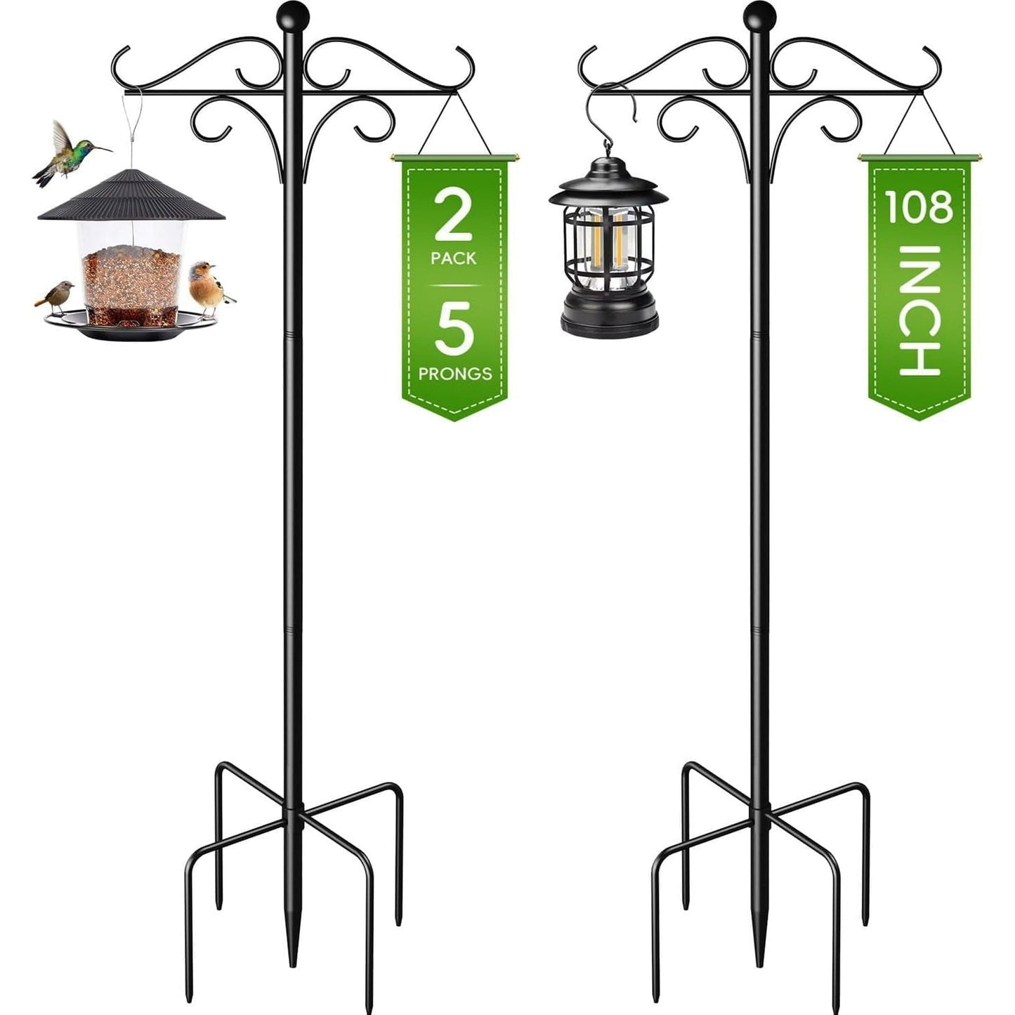 108-Inch Heavy Duty Iron Garden Shepherds Hooks 1PC