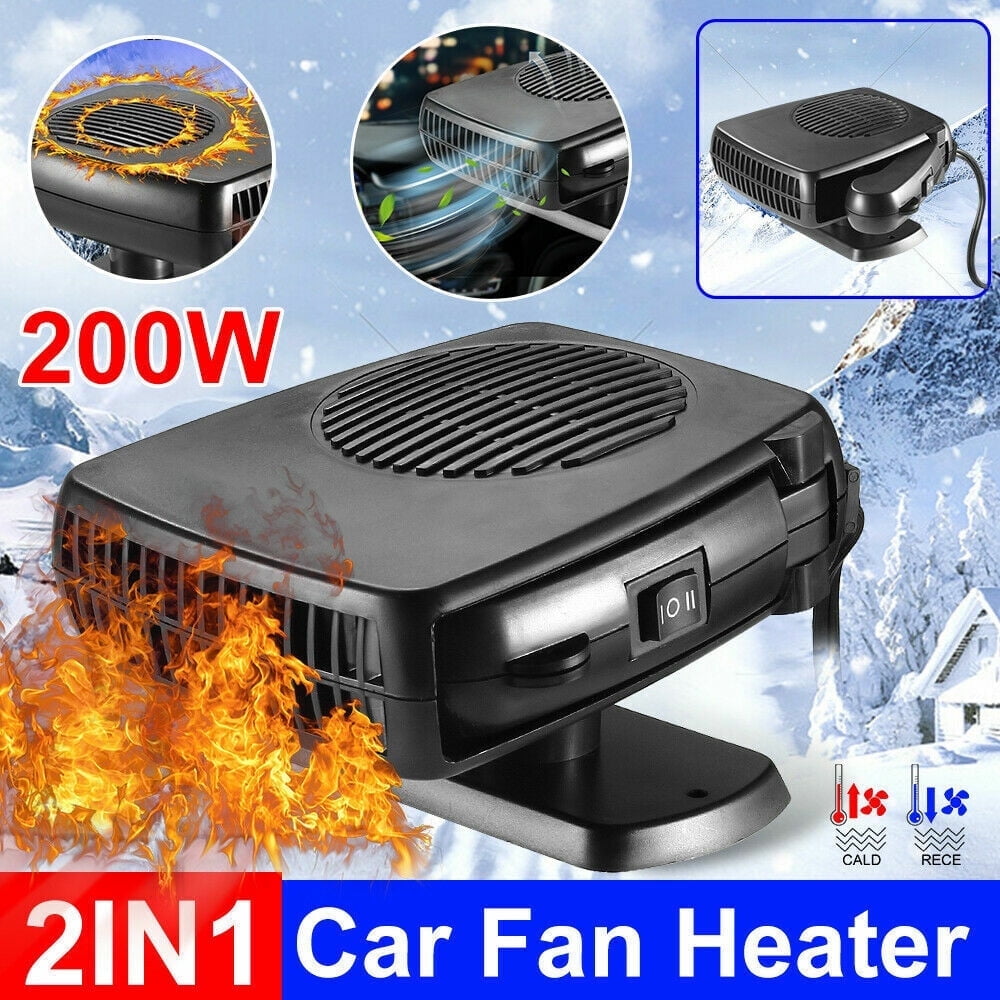 360° 200W Car Heater DC 12V Heating Cooling Fan Windshield Defroster Demister US