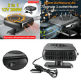 360° 200W Car Heater DC 12V Heating Cooling Fan Windshield Defroster Demister US