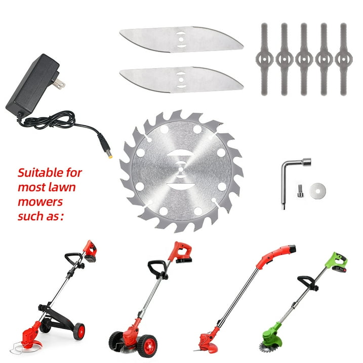 Weed Eater Blades, Premium Stainless Steel Trimmer Head Universal Adapter Kit S-Blades & Tip Carbide Tipped Blades Weed Eater Cutter