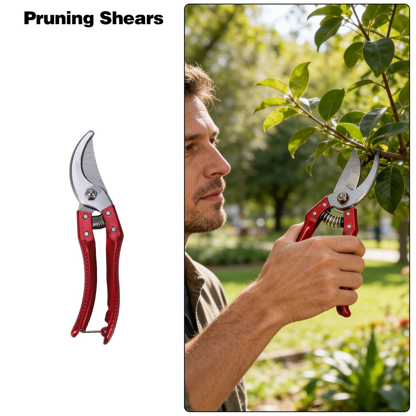 Lopper, Hedge Shear & Pruner Combo Set, 3-Piece Retractable Pruning Shears Heavy Duty Tree Shrub & Bush Care Kit for Lawn Garden & Yard