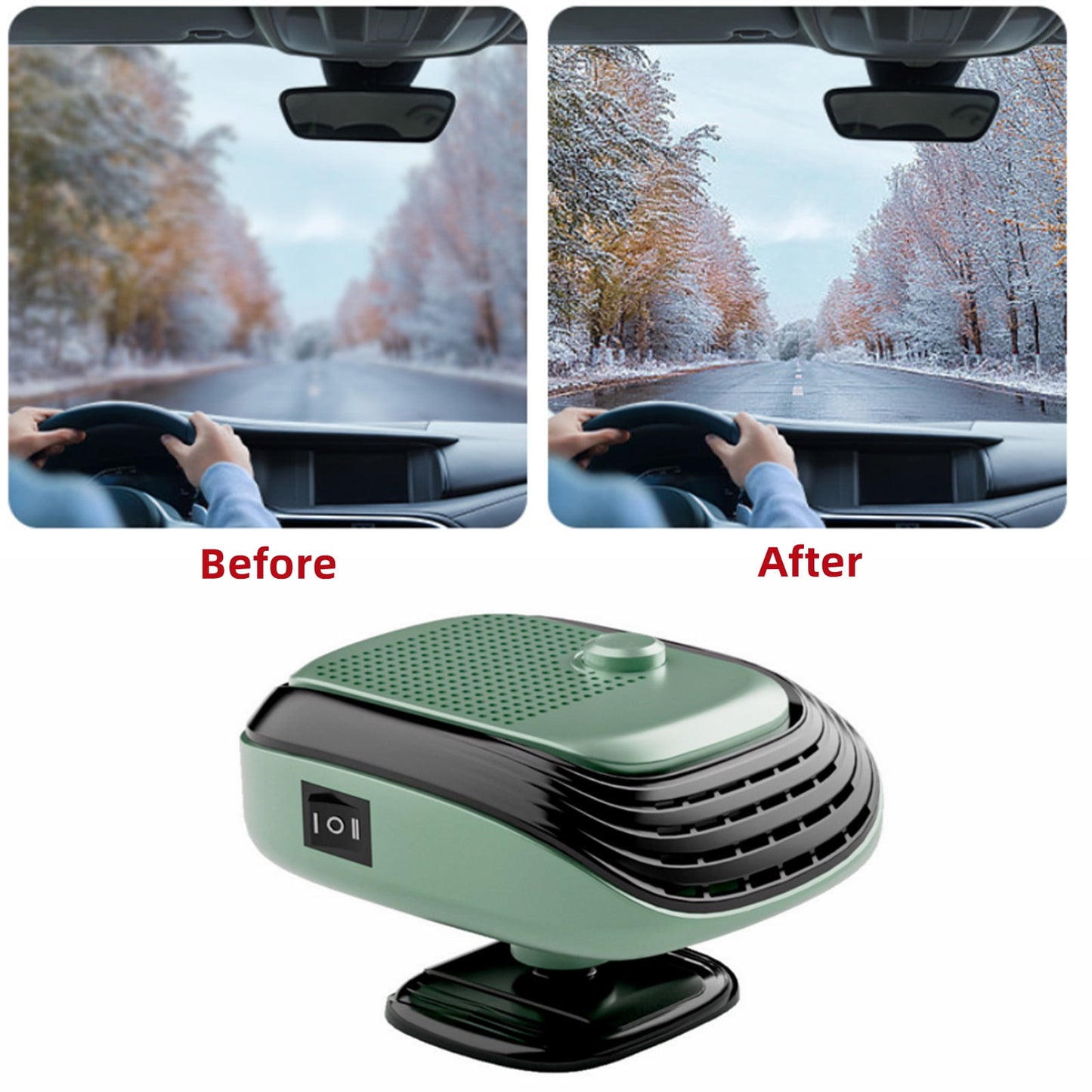 Car Heating Heater, 12V 120W Electric Fan Defogger Defroster Demister Windshield