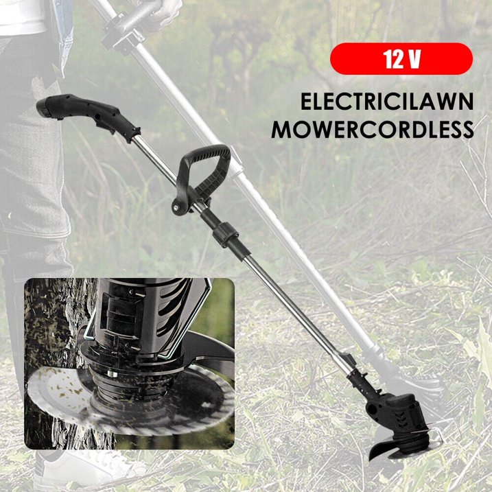 Electric Weed Wacker, Cordless Weed Eater Cutter Lawn Edger Grass String Trimmer (Green)