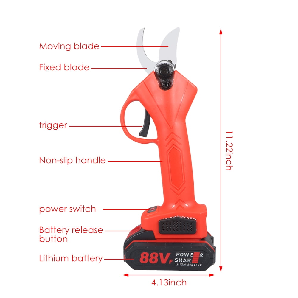 30mm Cordless Electric Branch Scissors Pruning Shear Pruner Ratchet Cutter