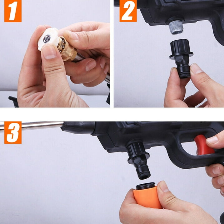 Pressure Washer, Cordless Water Spray Gun with 2 Battery Portable Car Washer Cleaner