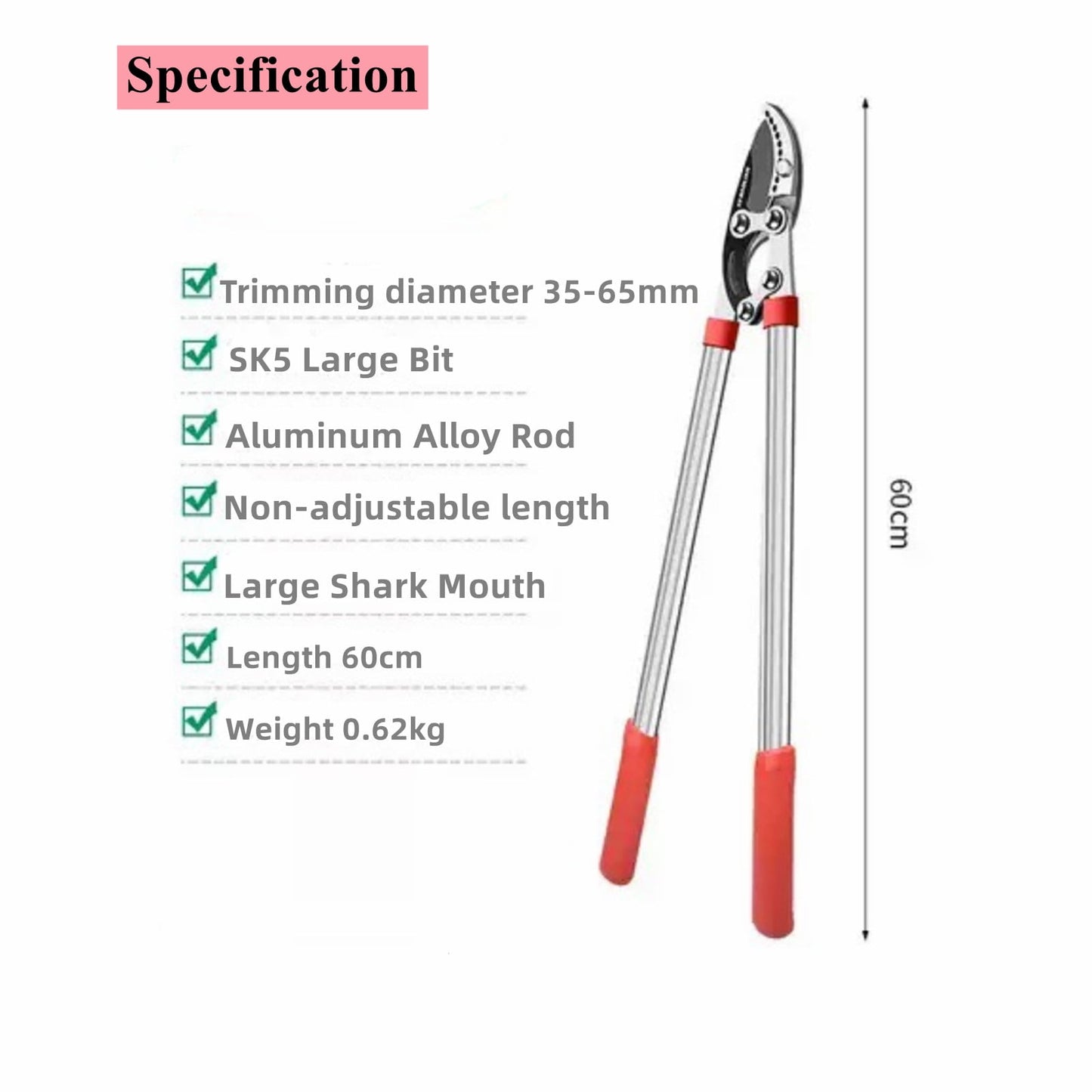 Loppers for Tree Trimming, 24inch Sharp Tree Branch Cutter up to 2.36-Inch Diameter Hand Loppers