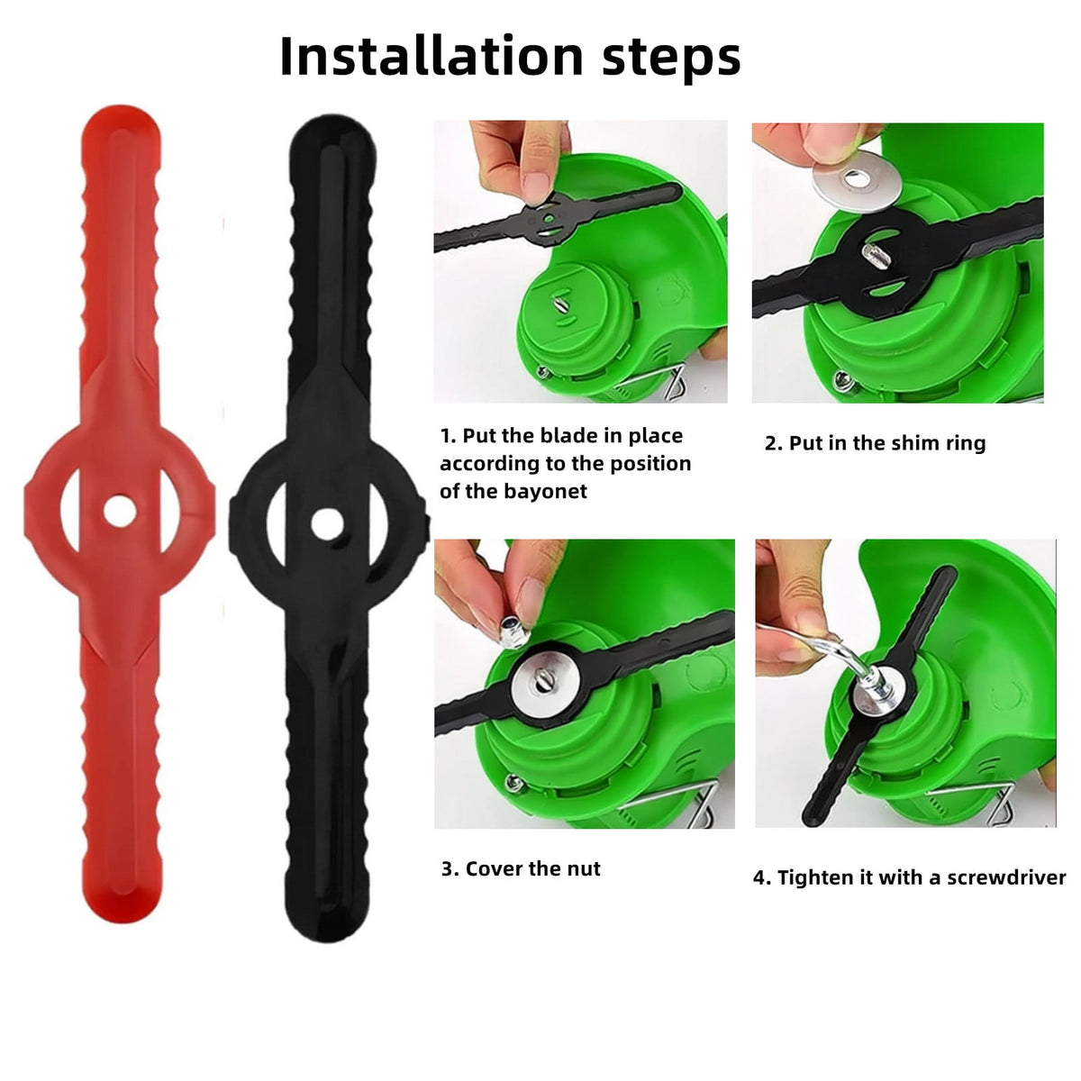 String Trimmer Head Blades, 100PCS Weed Eater Blades Nylon Replacement Plastic Trimmer Head Blades