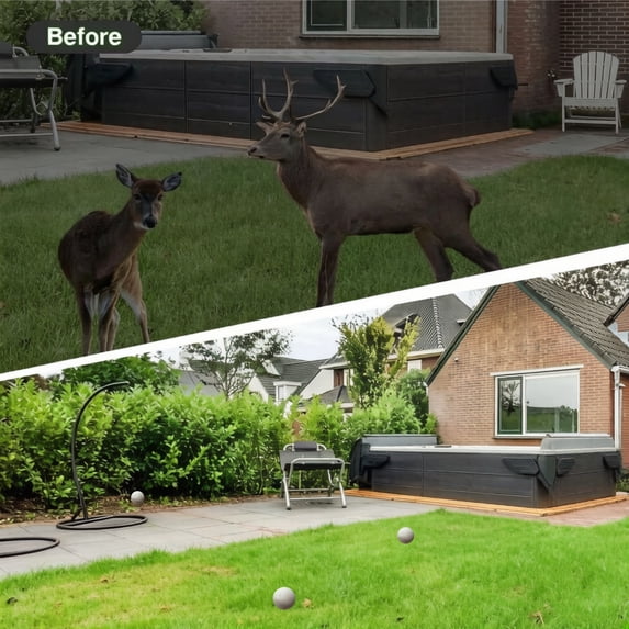 Paddsun Deer Deterrent for Plants,Rabbit Drive Away Outdoor Squirrels Deterrent for Yard Keep Deer Rabbits Squirrels Out of Garden Safe for Family Pets and Plants-12 Packs