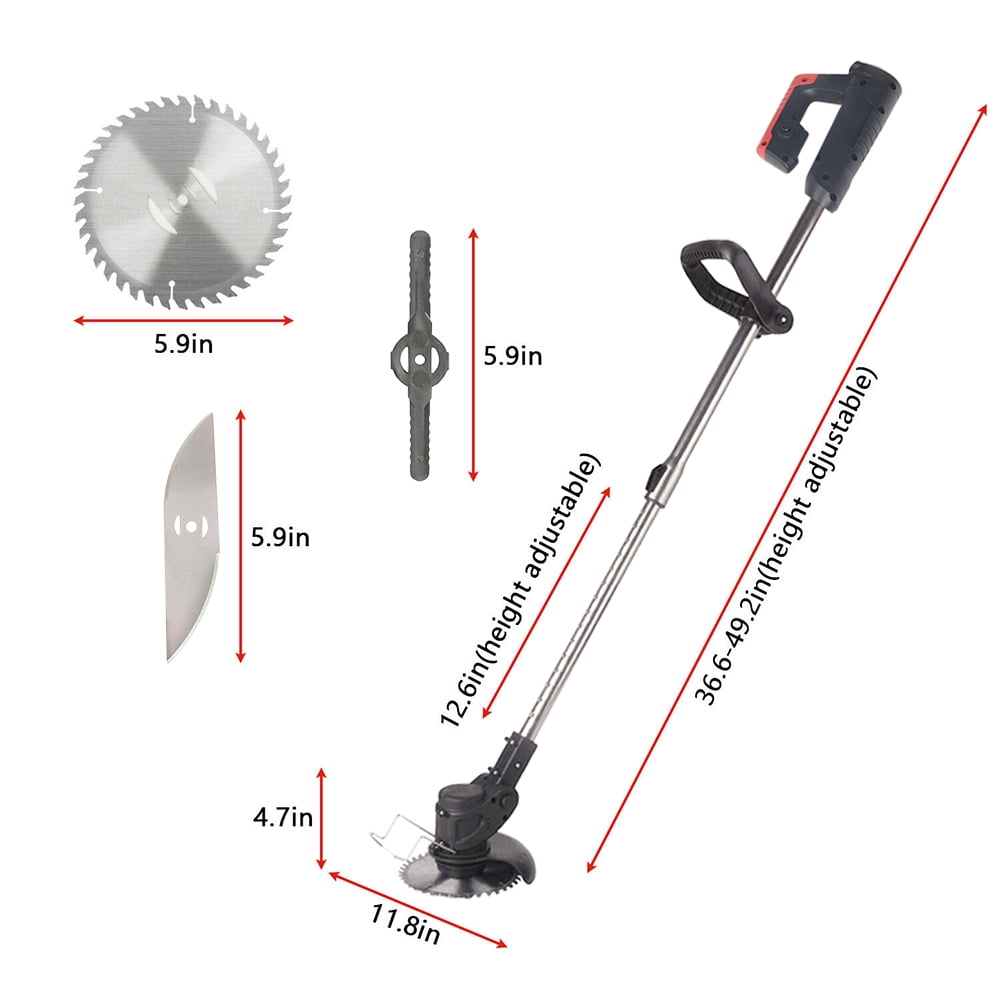 Electric Weed Eater Lawn Edger Cordless Grass String Trimmer Cutter 24V &Battery