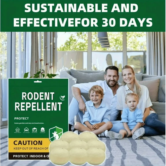 Paddsun Rodent Repellent Balls, 10 Count for Squirrels, Mice, Rodents Soundwave Weather-Resistant for Indoor Outdoor Use in Patio