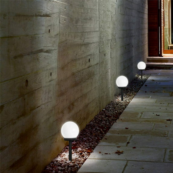 Jinyi Solar Globe Light, 6 Pack Cool White Solar LED Globe Powered Garden Light Waterproof for Yard Patio Walkway Landscape In-Ground Spike Pathway