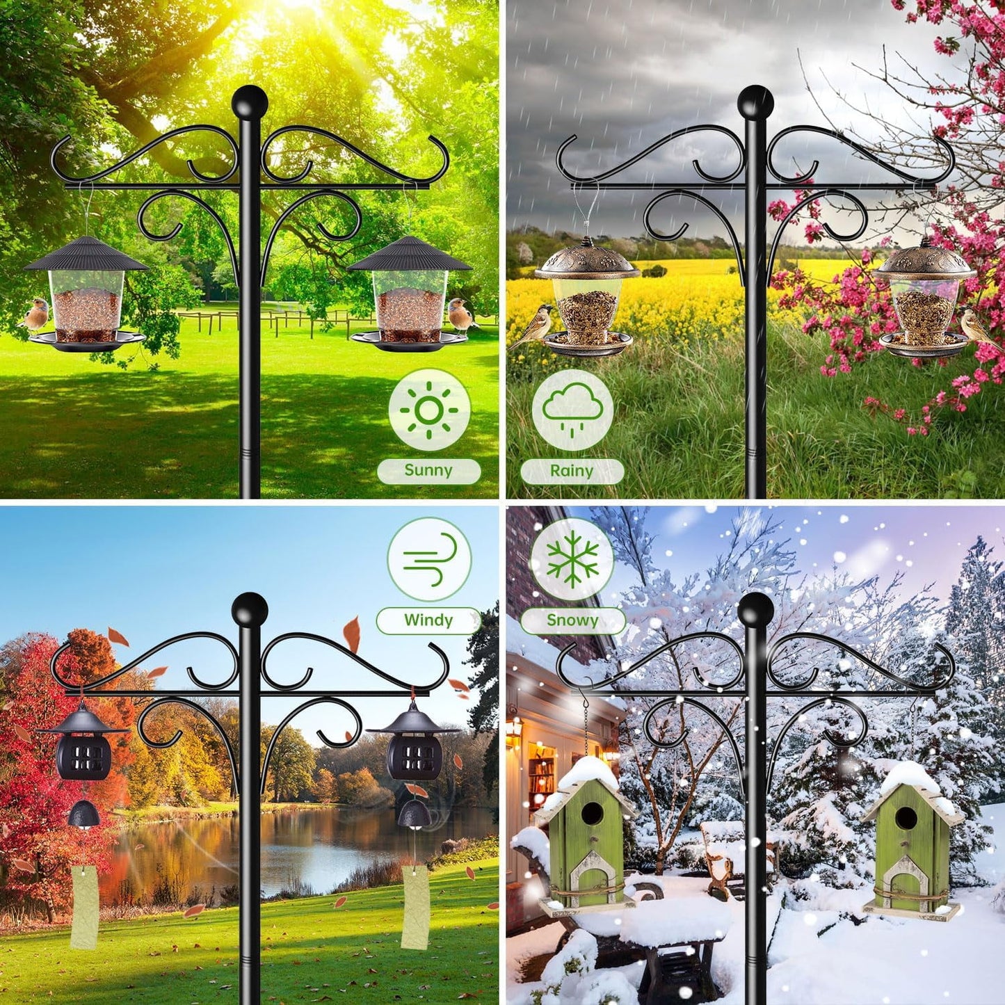 108-Inch Heavy Duty Iron Garden Shepherds Hooks 1PC