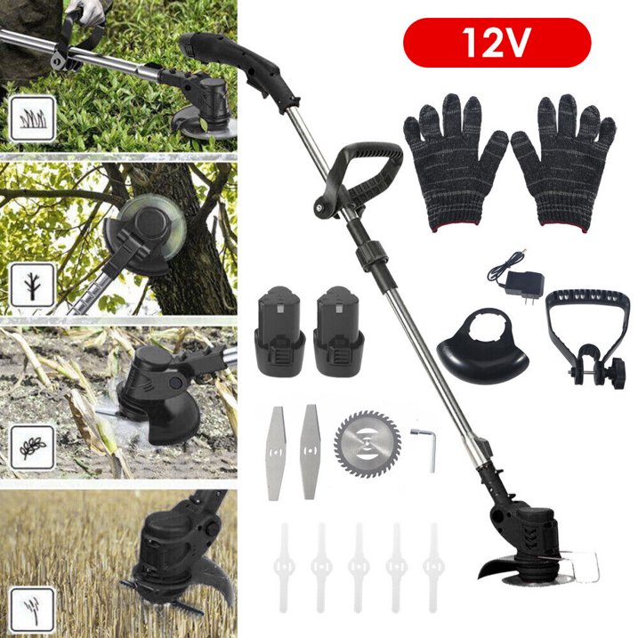 Electric Weed Wacker, Cordless Weed Eater Cutter Lawn Edger Grass String Trimmer