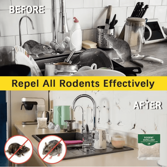 Paddsun Mouse Rodent Repellent, 10Pack Peppermint Oil Mice Repellent for Rats Repellent Outside Groundhog Indoor & Outdoor Use