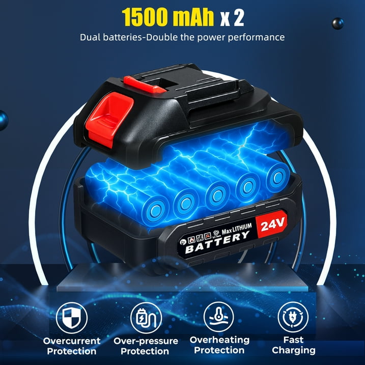 Electric Leaf Blower, 21V Cordless with Extended Nozzle Lightweight Handheld Turbo Jet Blower for Patio Cleaning Lawn Care Blowing Leaves and Dust