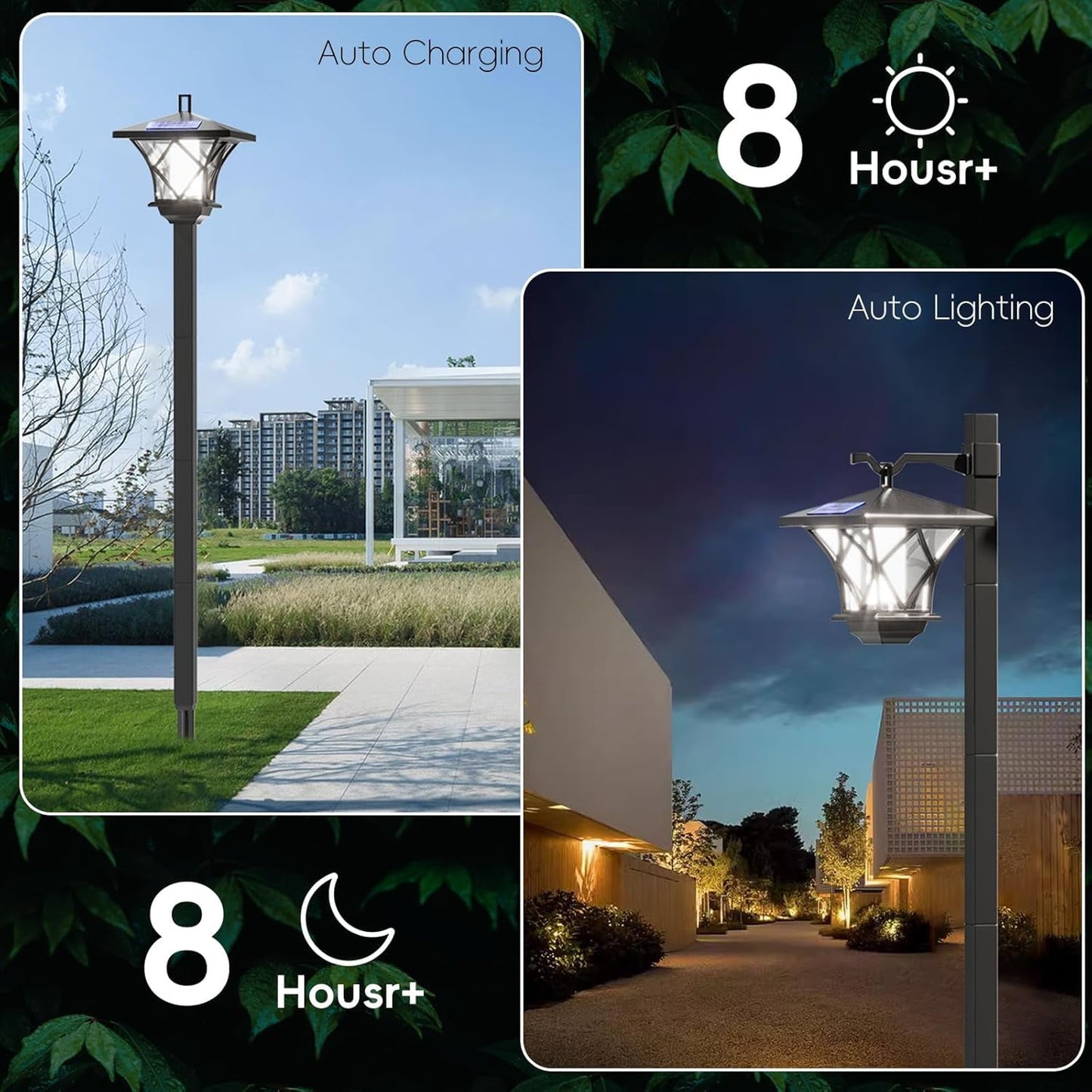 59-Inch Classic Black Aluminum Outdoor Solar Lamp Post-1pc