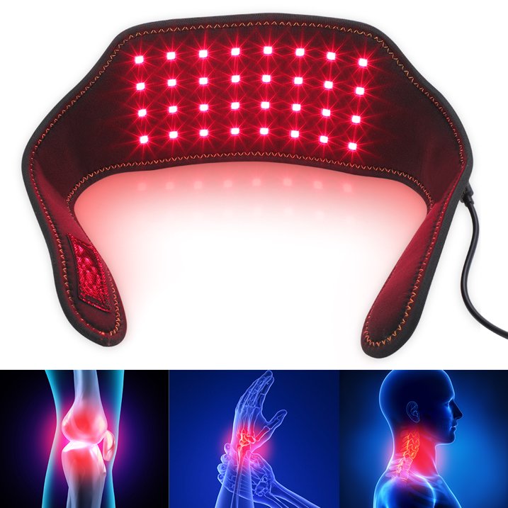 LED Red Light Wellness Belt for Body & Neck, Portable Home Relaxation & Comfort Body Wrap with Heat and Multi-Modes