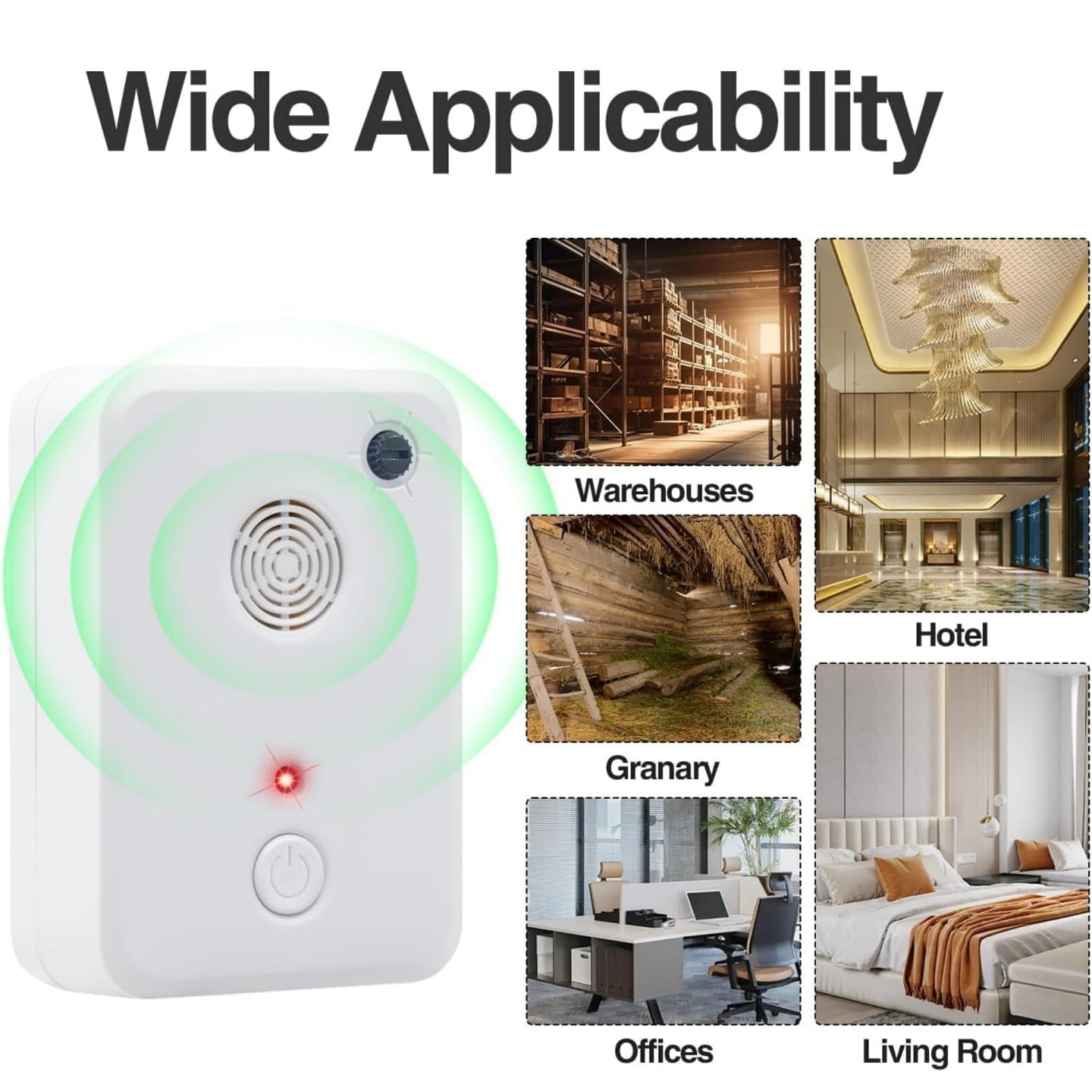 Paddsun 2 Pack Ultrasonic Bats Traps Devices,for Attic House Porch Adjustable Exclusion Device for Flies Mosquitoes Rats Cockroaches Indoor Use Friendly to Human and Pet