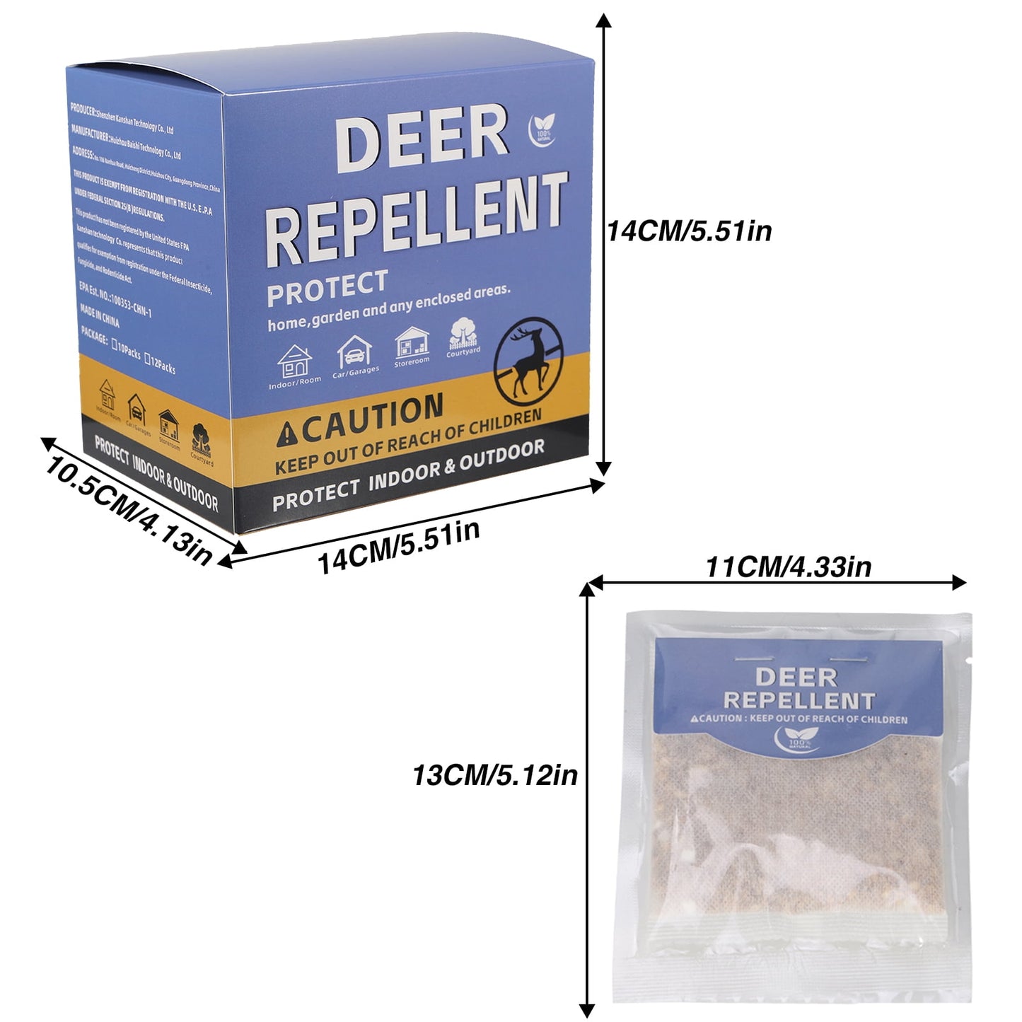 Paddsun Deer Deterrent,10 pack Outdoor and Indoor Deers Deterrent for Garden Keep Deer Out of Yard