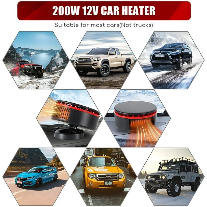 150W 12V Windshield Defroster Portable Car Heater Fast Heating Cooling Dryer Anti-Fog 360 Rotate Auto Fan