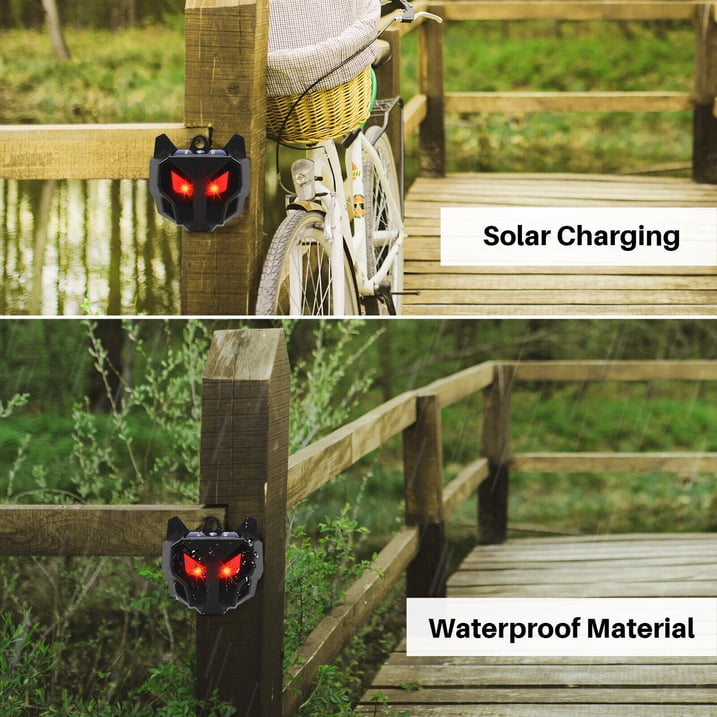 4 Pack Solar Powered Nocturnal Wild Animal Repeller Bionic Eyes Predator Light