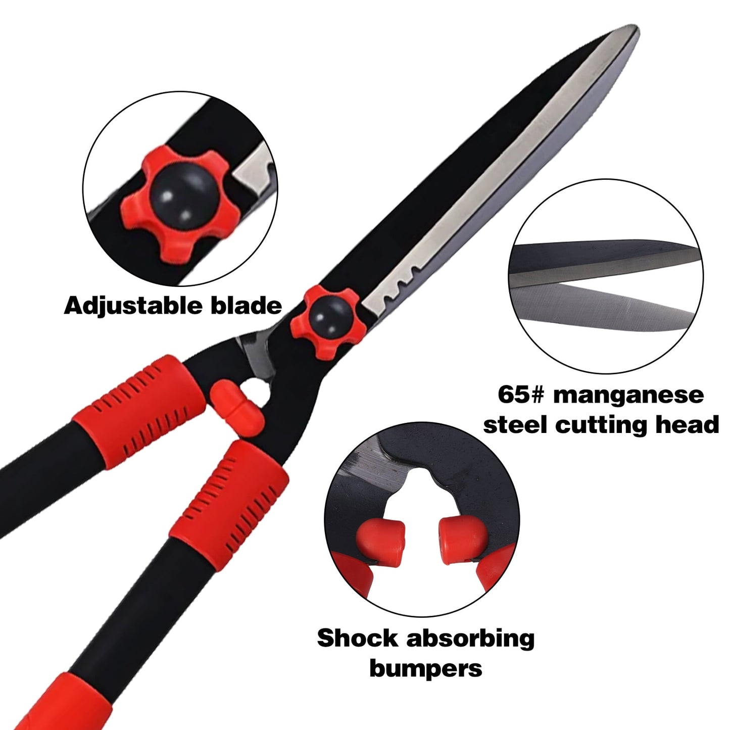 Lopper, Hedge Shear & Pruner Combo Set, 3-Piece Retractable Pruning Shears Heavy Duty Tree Shrub & Bush Care Kit for Lawn Garden & Yard