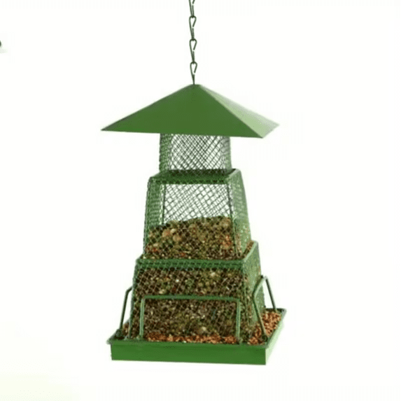 Outdoor Bird Feeder, Heavy-Duty Squirrel Proof, Metal Mesh Design For Cardinals & Wild Birds For Garden & Yard Decor