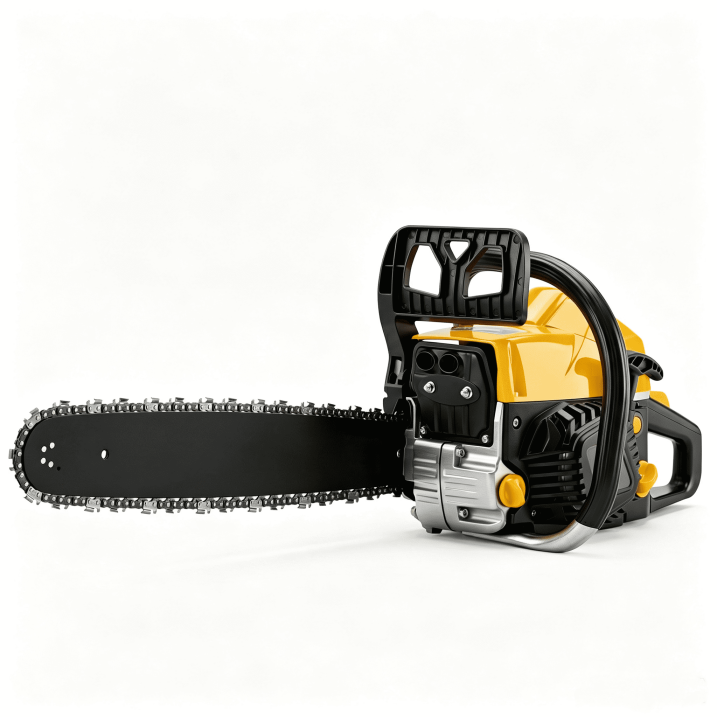 62cc Gas Chainsaw 20 Inch Gas Powered Chainsaw 2-Stroke Handheld Wood Cutting Tree Trimming Saw with Tool Kit, Black & Yellow