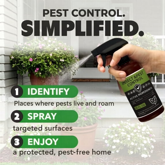 Paddsun Peppermint Oil Insect Traps Spray – Indoor & Outdoor Bug Control for Spiders Ants and More – Plant-Based Extra-Strong Formula - 16 oz