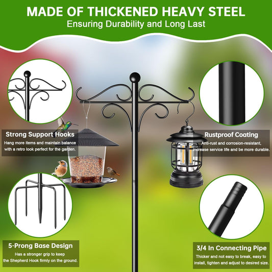 108-Inch Heavy Duty Iron Garden Shepherds Hooks 1PC