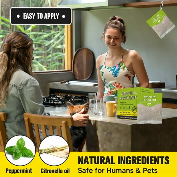 Paddsun Mosquito Repellent Indoor Outdoor Patio, 10 Pack Natural Mosquito Repellant Pouches Mosquitoes Repellent for Yard Outside