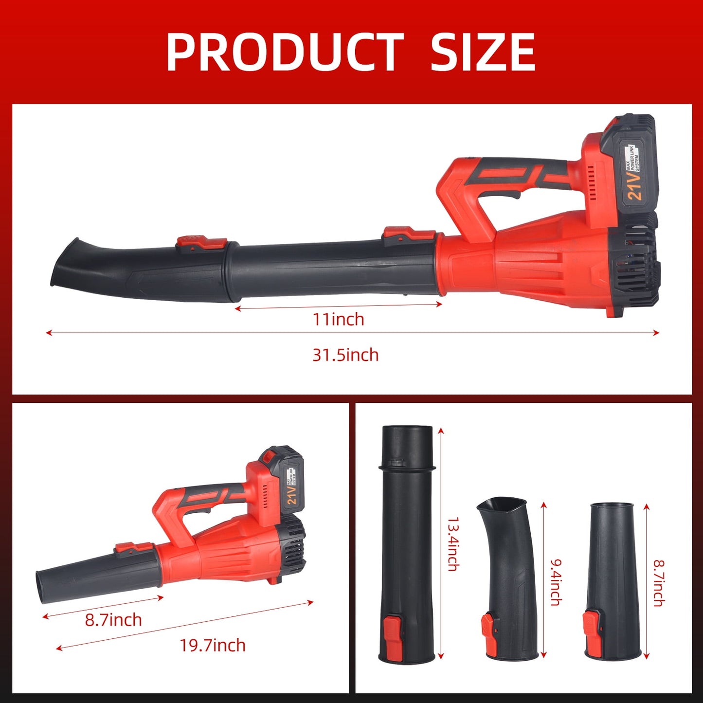 Cordless Leaf Blower, 21V Lightweight Electric Handheld Leaf Blower with 2 Batteries (3000mAh) & Charger, Portable Battery Powered Blower for Lawn Care, Yard Cleaning, Dust & Light Snow Blowi