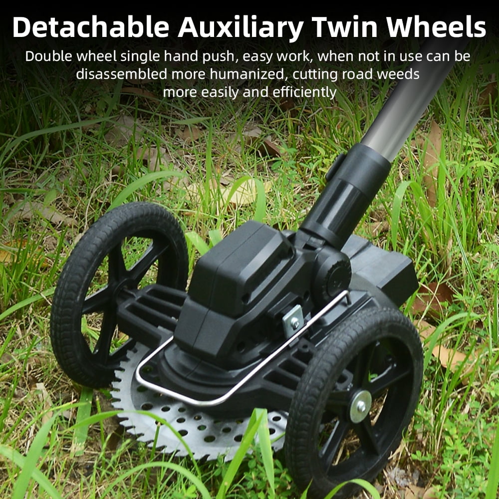 Electric Weed Trimmer, 21V Weed Wacker Cordless Weed Whacker Grass Trimmer with Side Trimming Wheel Handhold Lawn Mower