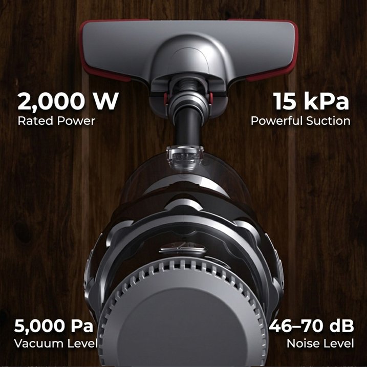 Cordless Vacuum Cleaner, 15KPA 40Mins 22000mAh 10-in-1 Stick Vacuum Cleaners with 3 Suction Speeds, 1.3L Large Dust Bin, Lightweight Vacuum for Pet Hair, Hardwood Floor & Carpet