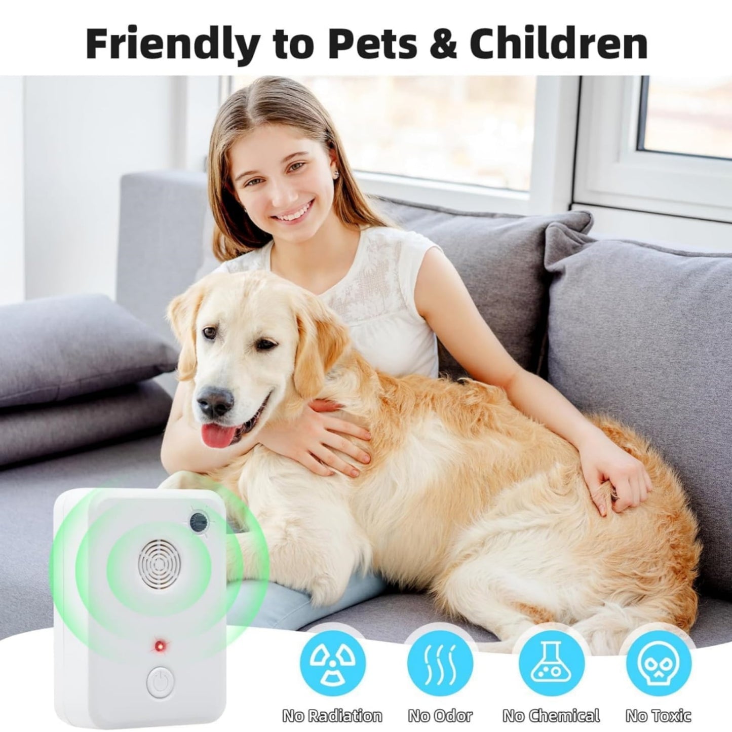 Paddsun 2 Pack Ultrasonic Bats Traps Devices,for Attic House Porch Adjustable Exclusion Device for Flies Mosquitoes Rats Cockroaches Indoor Use Friendly to Human and Pet