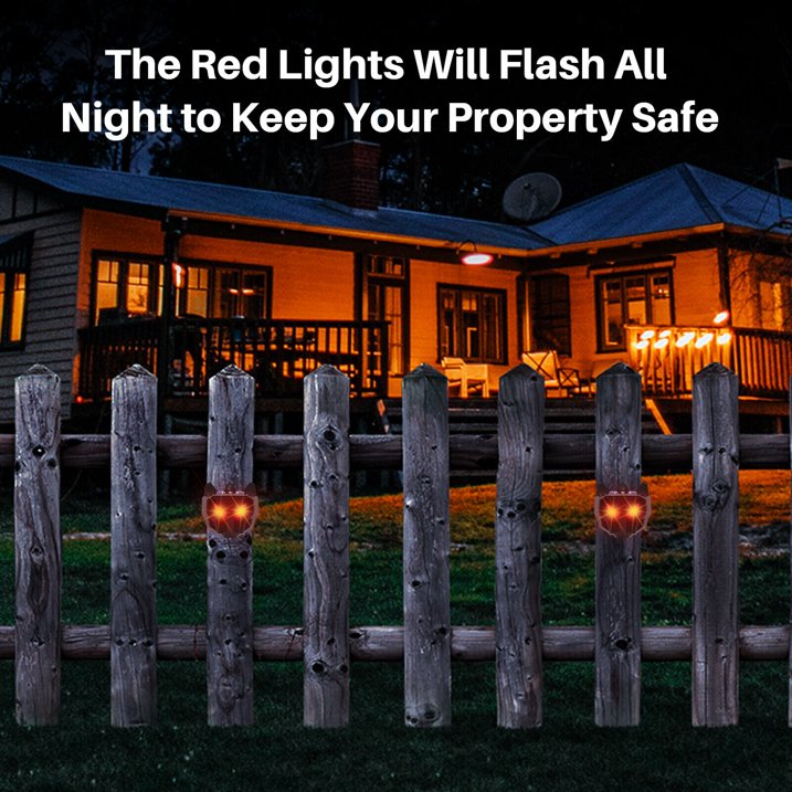 4 Pack Solar Powered Nocturnal Wild Animal Repeller Bionic Eyes Predator Light
