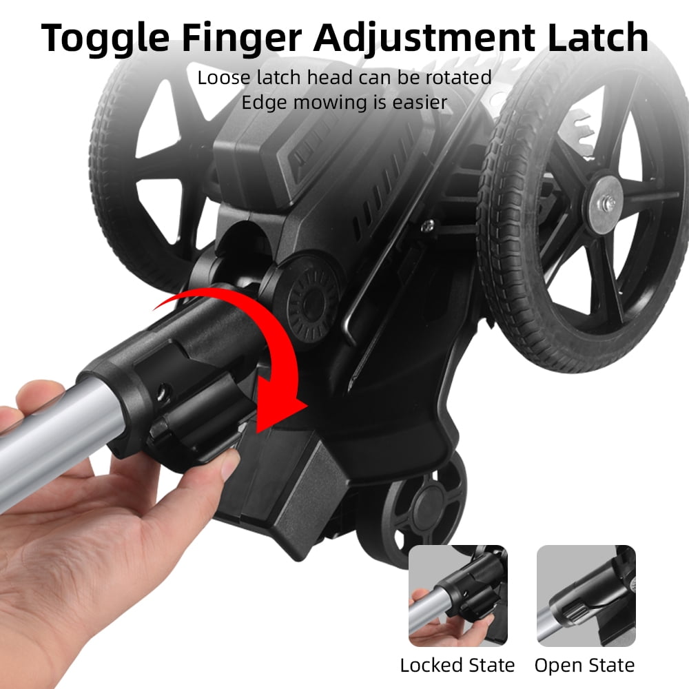 Electric Weed Trimmer, 21V Weed Wacker Cordless Weed Whacker Grass Trimmer with Side Trimming Wheel Handhold Lawn Mower