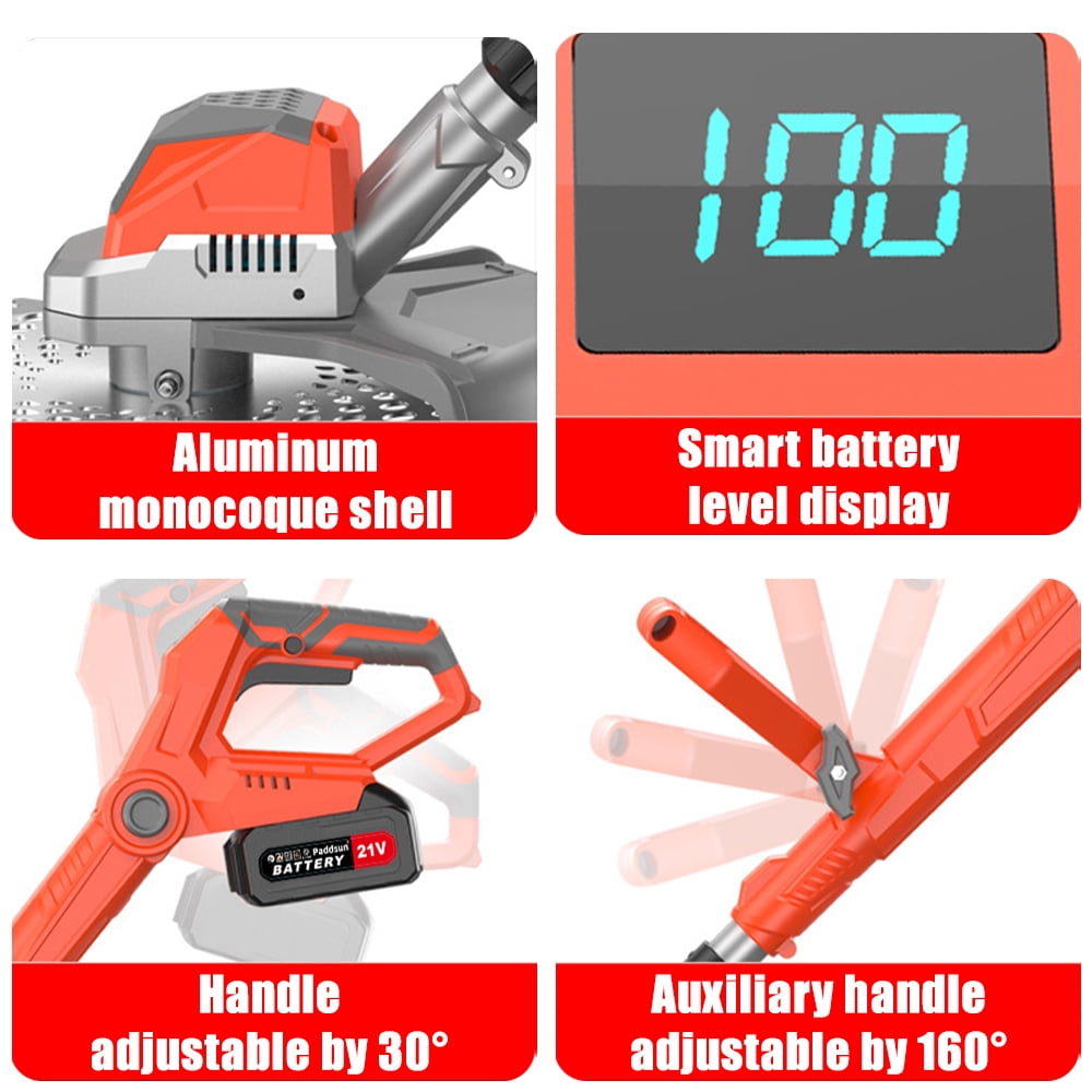 Cordless Weed Wacker, 9-inch Brushless Weed Eaters Lawn Mower Battery Powered String Trimmer Electric Grass Trimmer for Lawn Garden