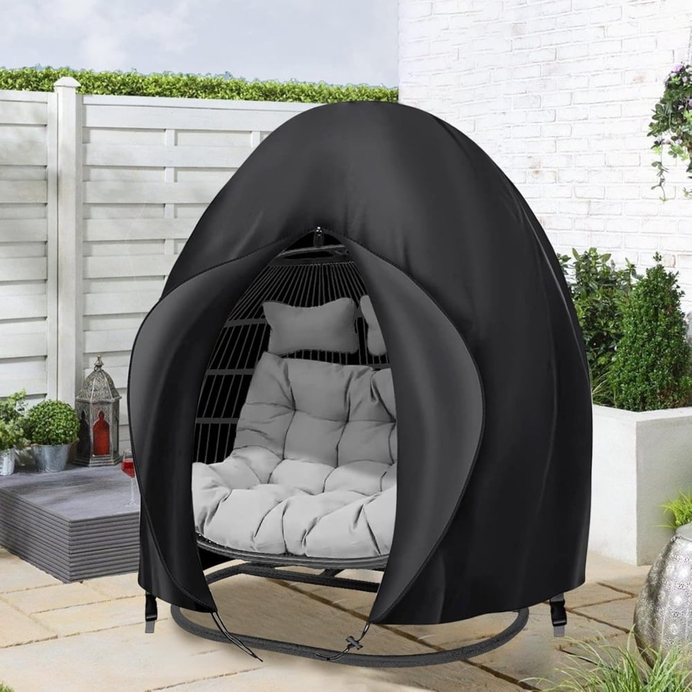 Outdoor Egg Shaped Chair Cover, Oversized Double Egg Shaped Chair Cover for Outdoor Furniture, Heavy Duty Swing Hanging Egg Shaped Chair Cover