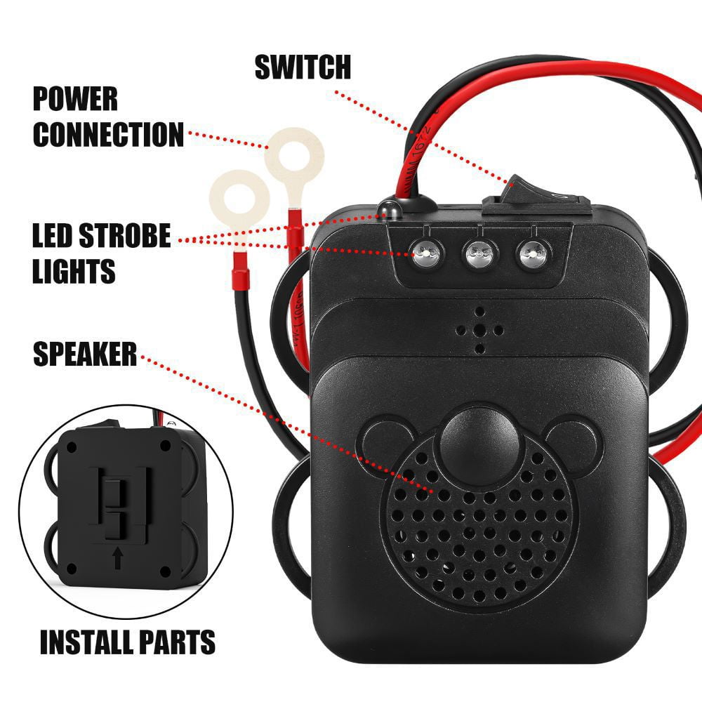 2 Pack Under Hood Ultrasonic Rodent Repellent, Mouse Deterrent with LED Strobe Lights, Humane Mouse Blocker Get Rid of Mice for Truck Cars Garage Basement