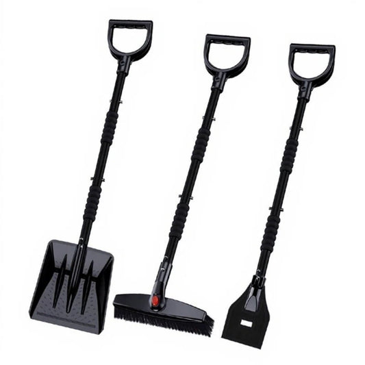 37" Detachable Car Snow Shovel & Ice Scraper Combo, 360° Rotating Snow Broom with Scratch-Free Nylon Bristles & Warm Foam Grip for Car Truck SUV