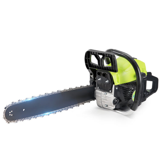 58CC Gas Powered Chainsaw, 18 in Bars Automatic Chain Oiler Quick Start Gasoline Chain Saws for Wood Cutting Chainsaw